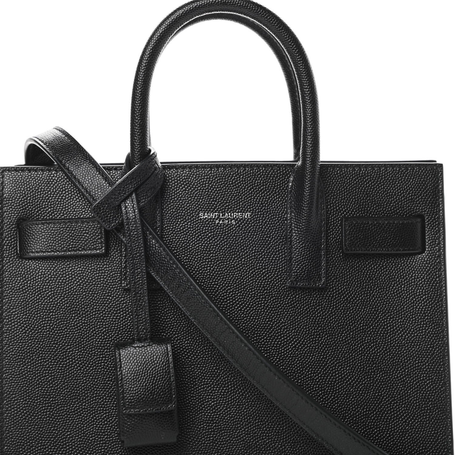Saint Laurent Grained Calfskin Nano Sac De Jour Black 8 of 12