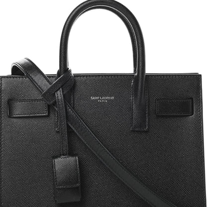 Saint Laurent Grained Calfskin Nano Sac De Jour Black 8 of 12