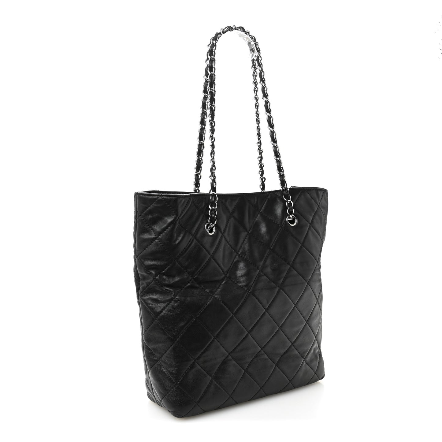 Calfskin Quilted In The Business North South Tote Black