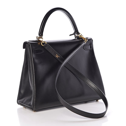Hermes Box Kelly Retourne 28 Black 4 of 43