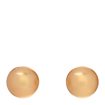 Mikimoto 18K Yellow Gold Golden South Sea Pearl 11mm Stud Earrings 1 of 5