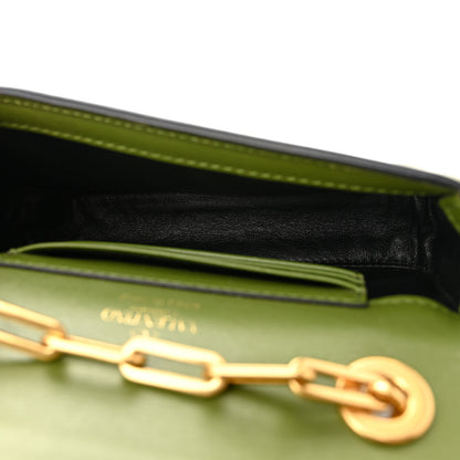 Valentino Garavani Calfskin Maison Gryphons Chain Shoulder Bag Green 5 of 11