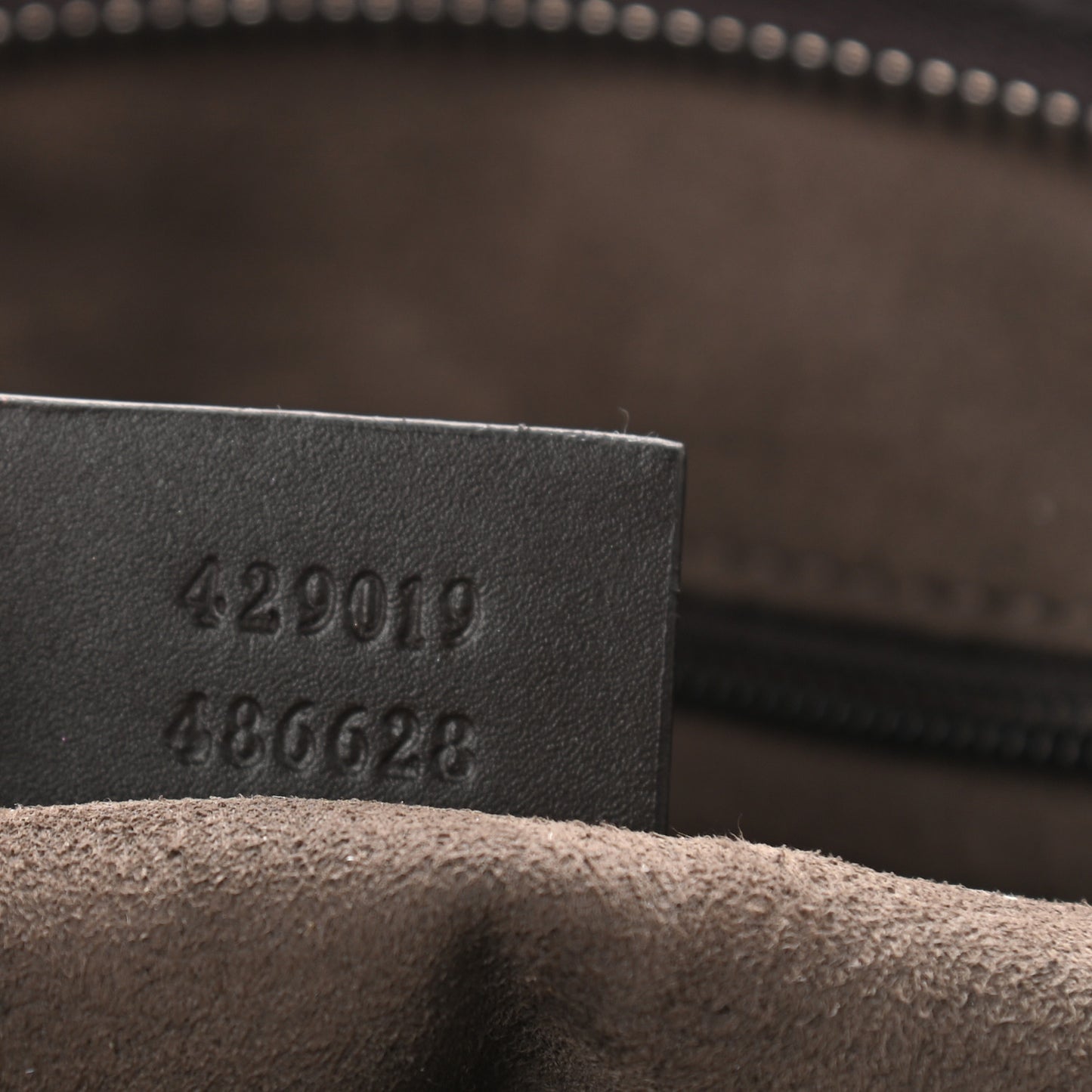 GG Supreme Monogram Small Zippered Tote Dark Brown