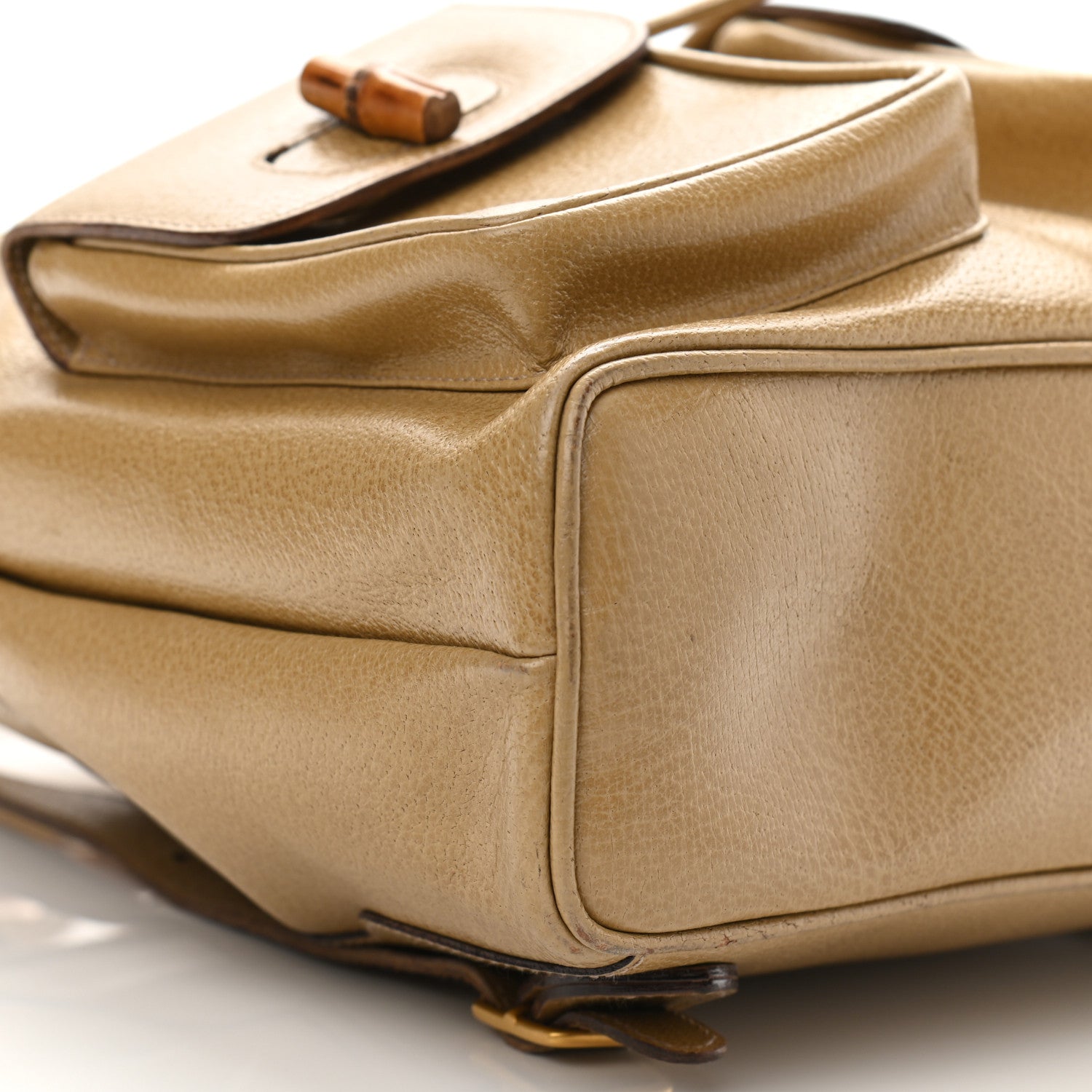 Gucci Calfskin Bamboo Backpack Beige 8 of 14