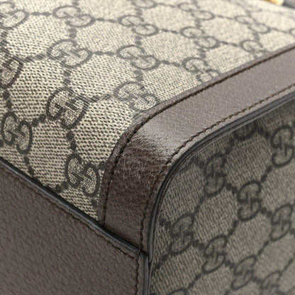Gucci GG Supreme Monogram Web Medium Ophidia Tote Bag Brown 8 of 10