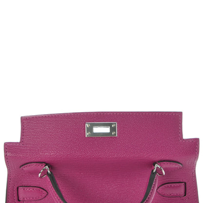 Hermes Chevre Mysore Mini Kelly Sellier 20 Rose Pourpre 13 of 27
