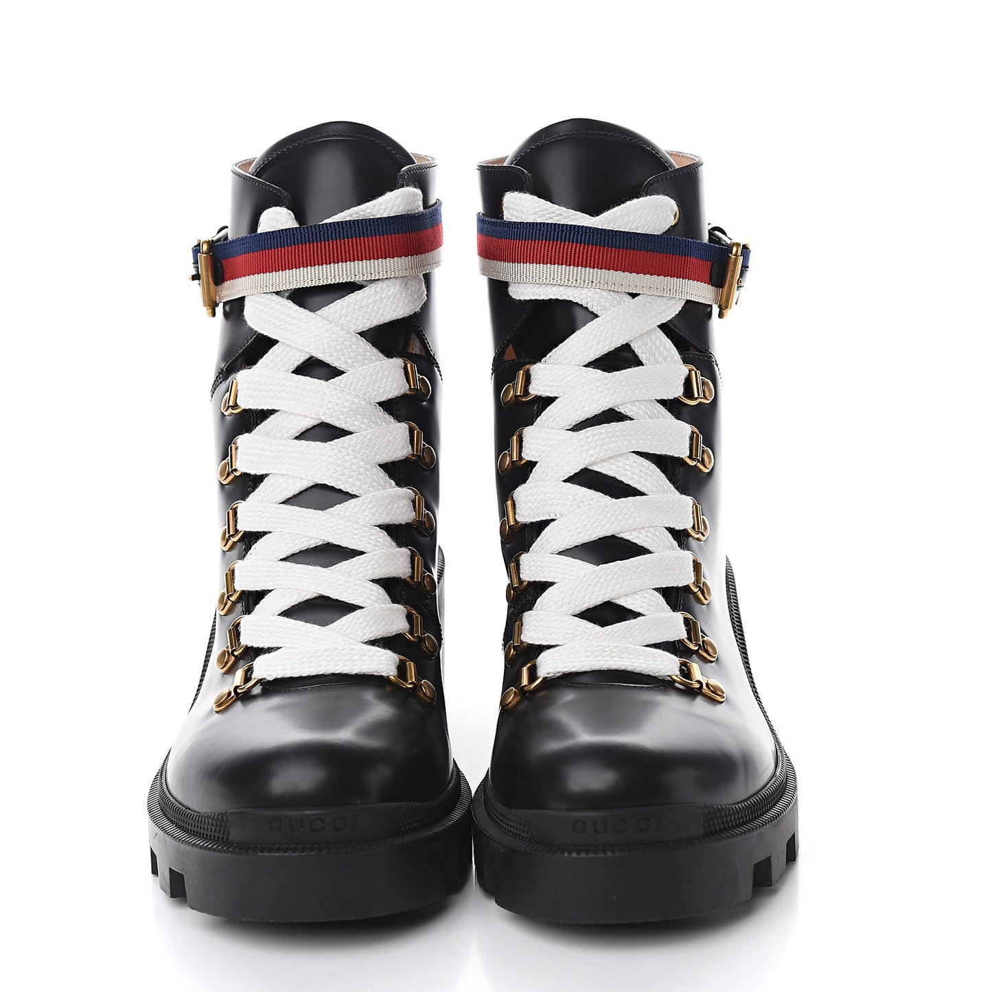 Calfskin Womens Sylvie Web Lace Up Combat Boots 40 Black