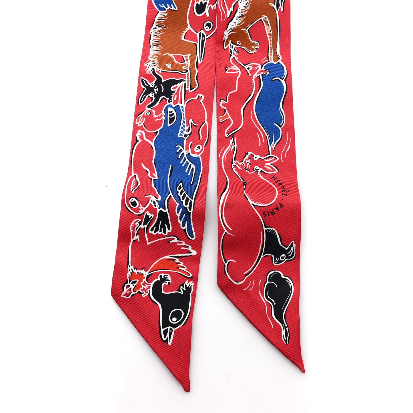 Silk Mille Et Un Lapins Twilly Grenadine Bleu Black