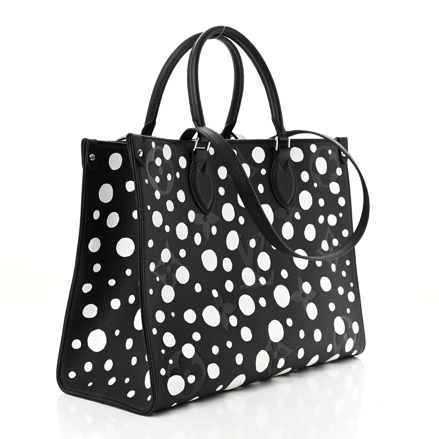 Louis Vuitton Monogram Kusama Dots Onthego MM Black White 3 of 10