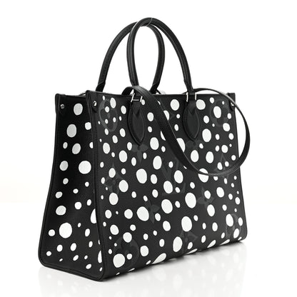Louis Vuitton Monogram Kusama Dots Onthego MM Black White 3 of 10
