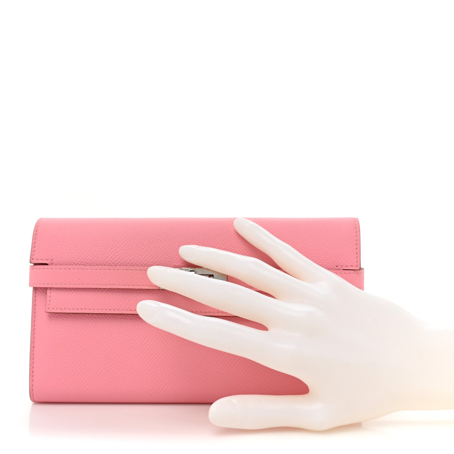 Epsom Kelly Longue Wallet Rose Confetti