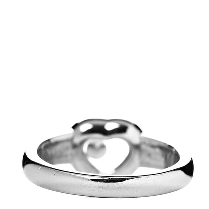 Chopard 18K White Gold Diamond Happy Diamonds Heart Ring 52 6 4 of 6