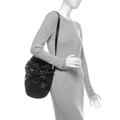 Alexander Wang Pebbled Lambskin Diego Bucket Black Rose Gold Hardware 2 of 7