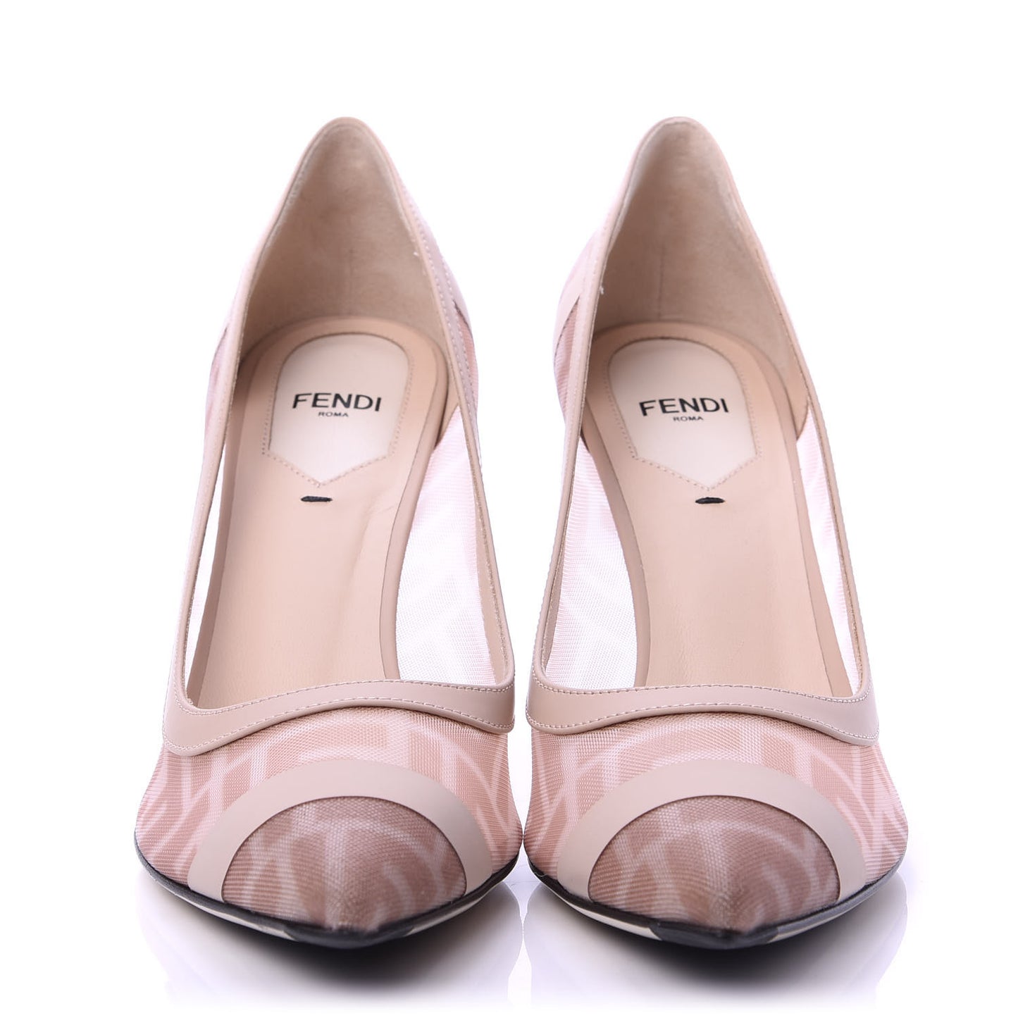 Technical Mesh Vitello Gommato FF Colibri 85mm Pumps 38 Rose Nudo