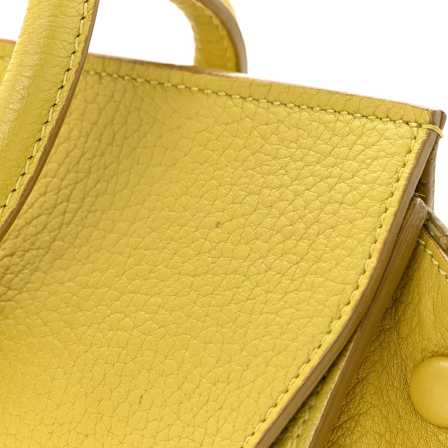 Celine Crisped Calfskin Mini Tie Knot Tote Chartreuse 15 of 16