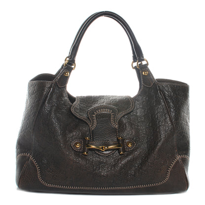 Gucci Guccissima New Pelham Large Shoulder Bag Dark Brown 1 of 8