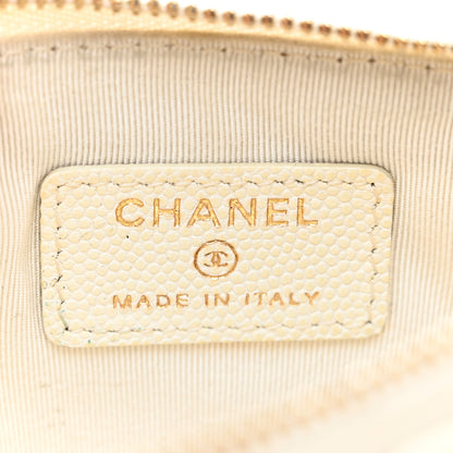 Chanel Caviar Quilted Small Cosmetic Case Light Beige 6 of 8