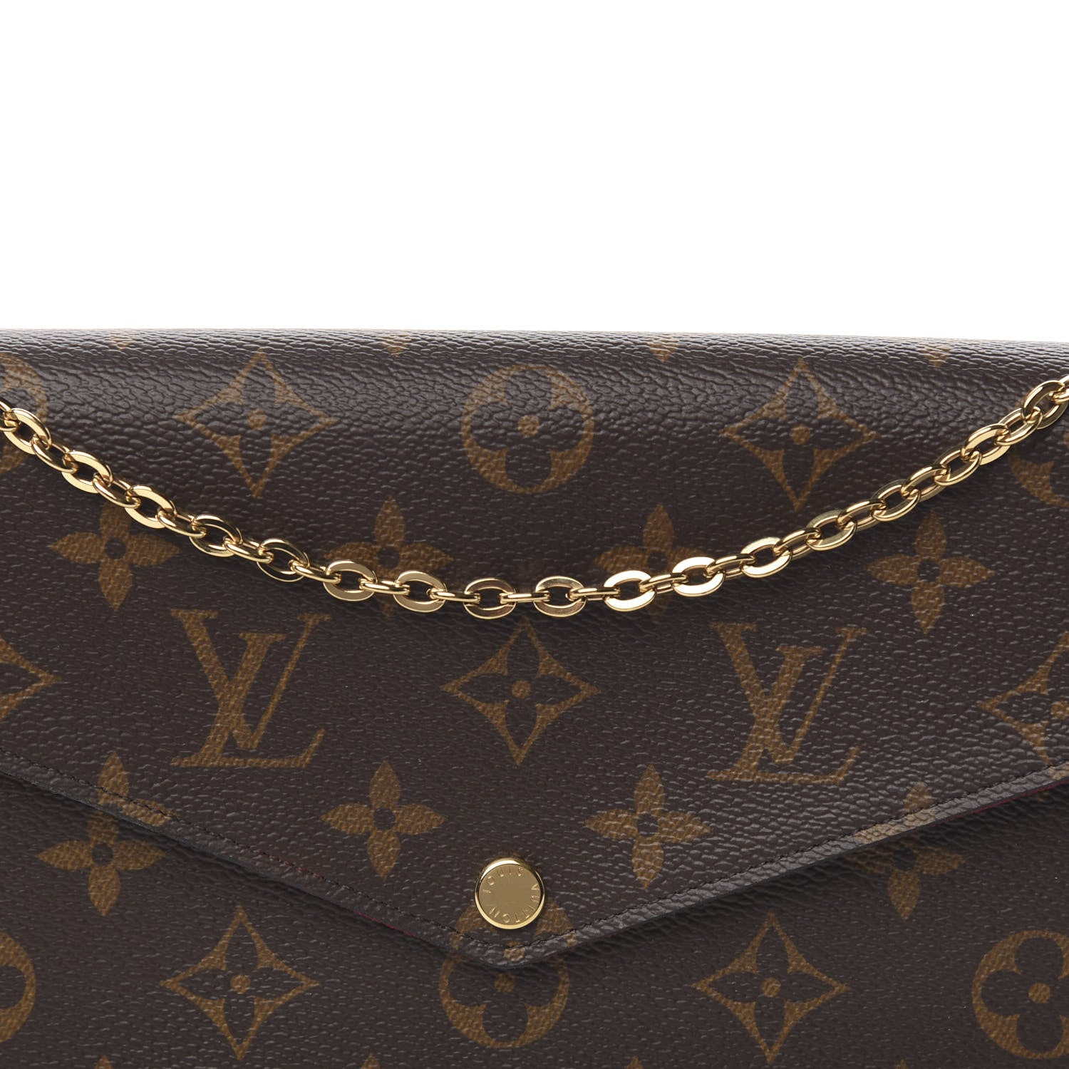 Louis Vuitton Monogram Pochette Felicie Chain Wallet Fuchsia 11 of 12