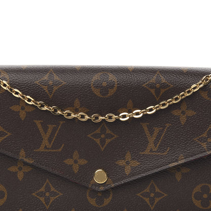 Louis Vuitton Monogram Pochette Felicie Chain Wallet Fuchsia 11 of 12