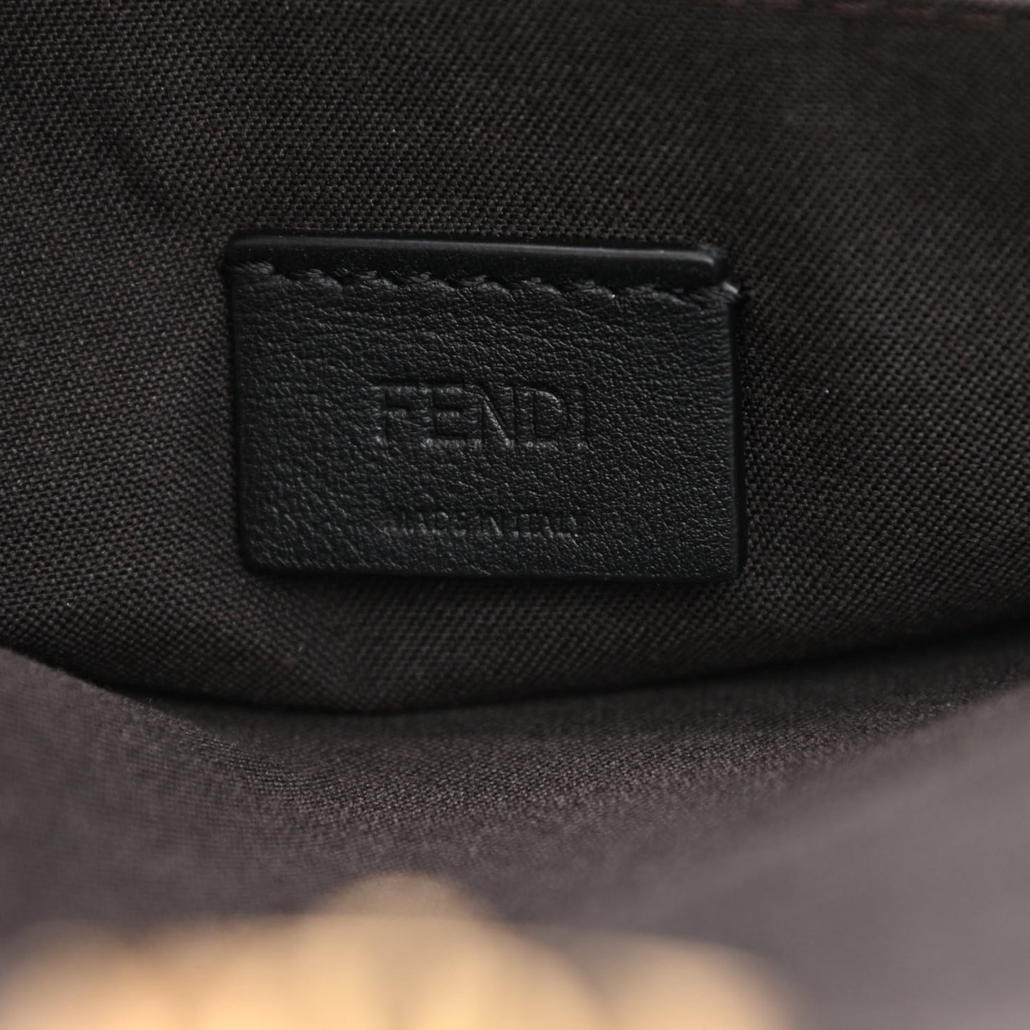 Vitello Soft F is Fendi Bi-Color FF 1974 Embossed Envelope Wallet On Chain with Pouches Maya Black