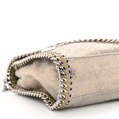 Stella McCartney Metallic Shaggy Deer Mini Falabella Fold Over Tote Gold 10 of 11