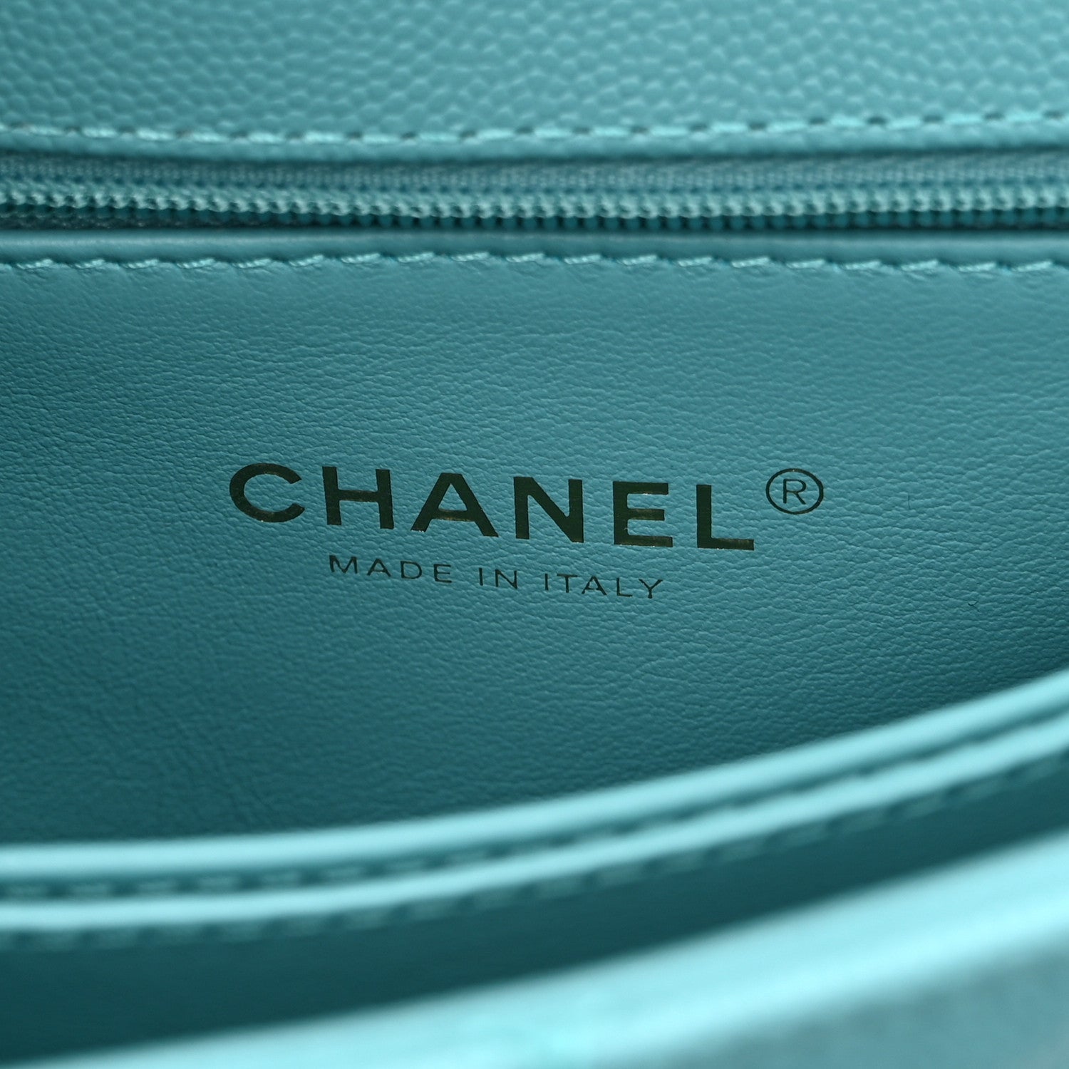 Chanel Caviar Quilted Mini Coco Handle Flap Turquoise 6 of 10
