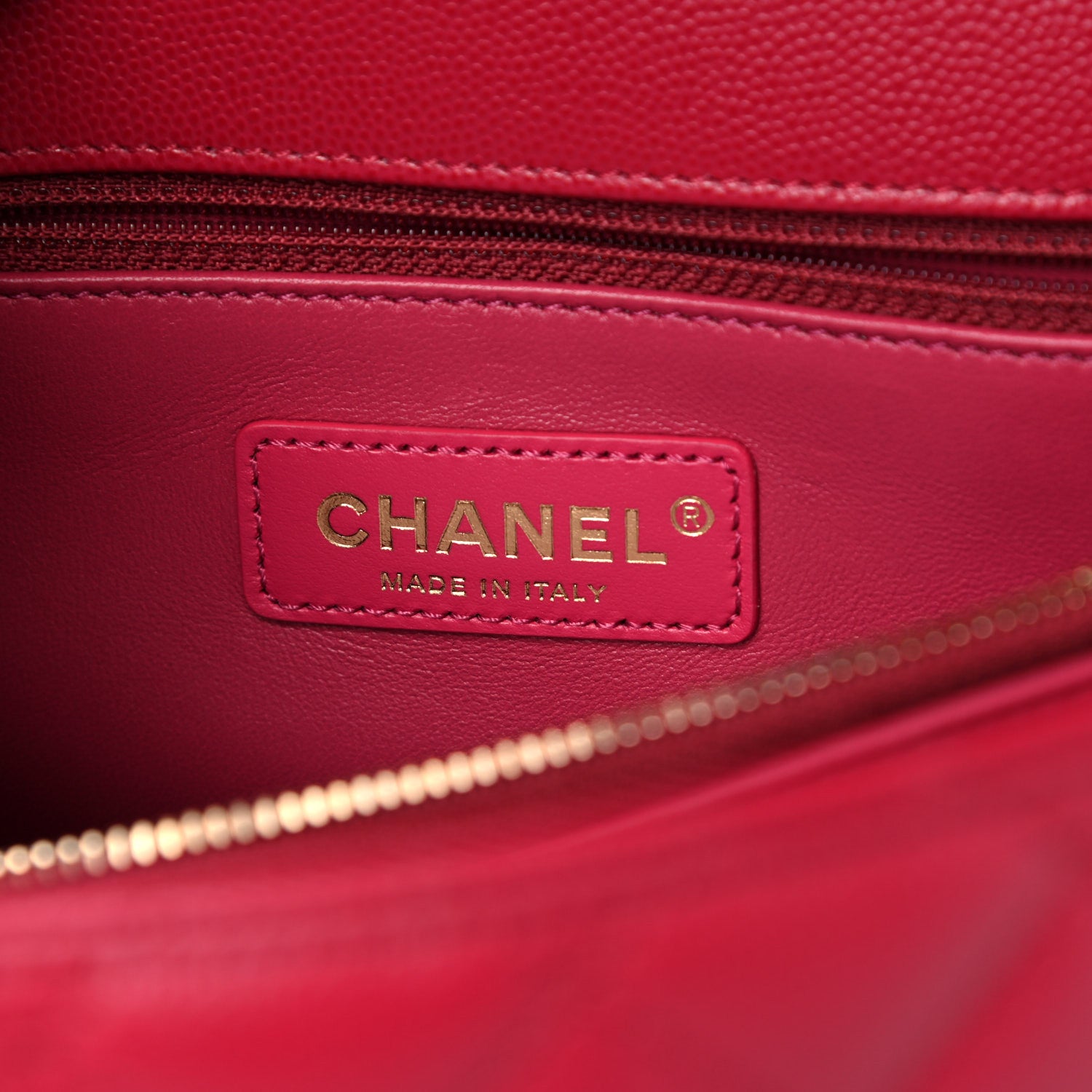 Chanel Caviar Quilted Small Coco Handle Flap Dark Pink 7 of 11