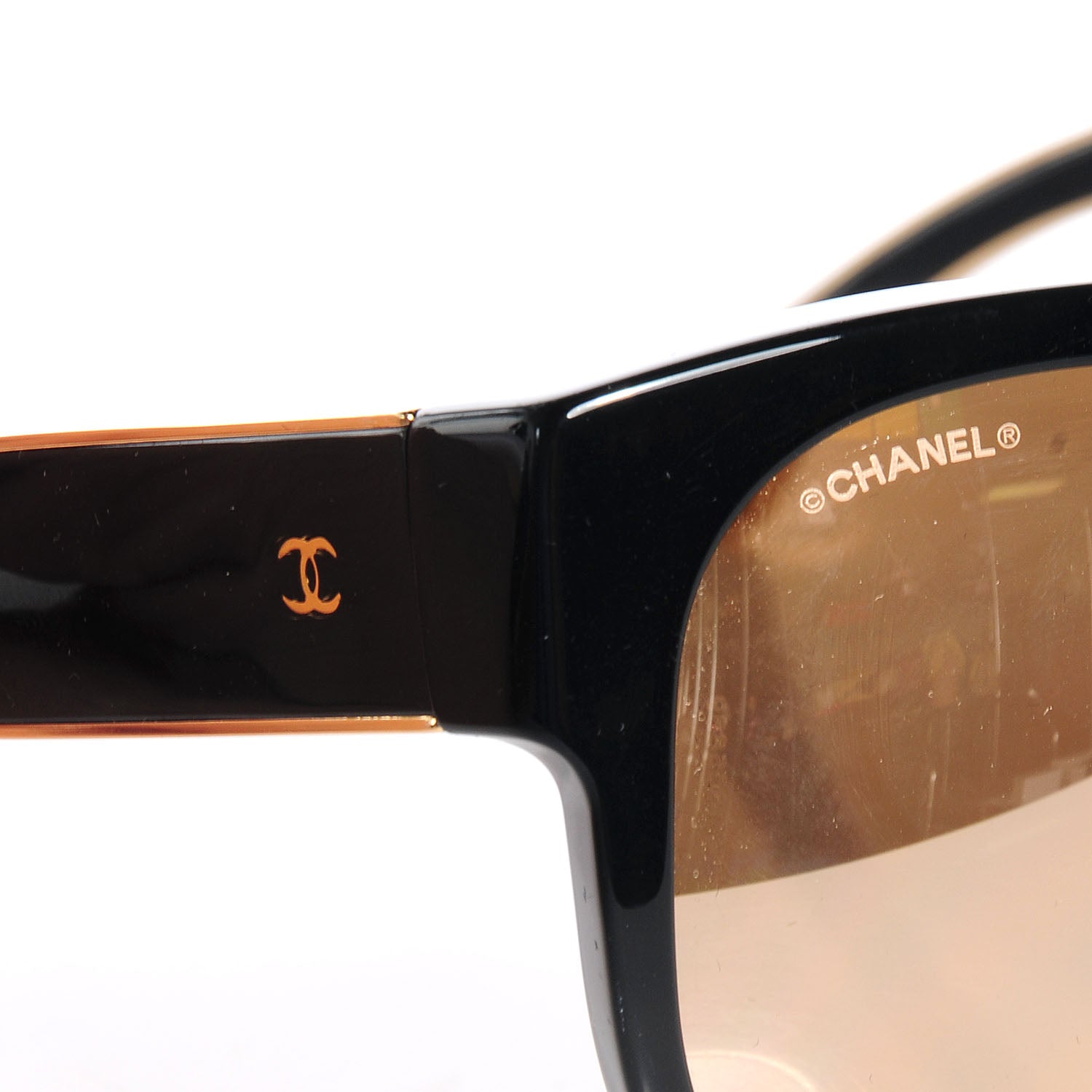 Chanel Acetate Mirrored CC Sunglasses 5270 Black Gold 5 of 5