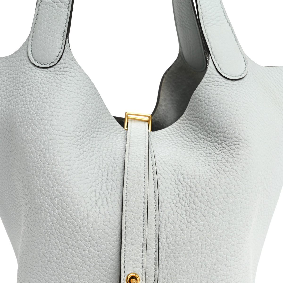 Hermes Taurillon Clemence Picotin Lock 22 MM Bleu Pale 8 of 11