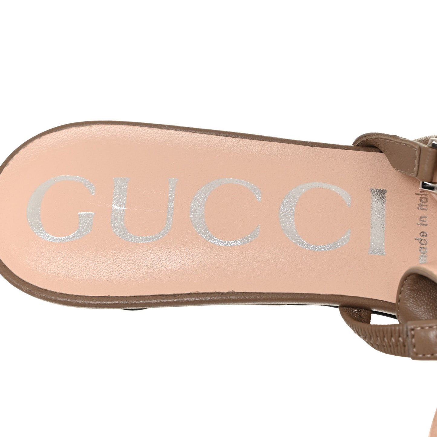 Nappa Lumiere Horsebit Chain Slingback Pumps 40 Mud