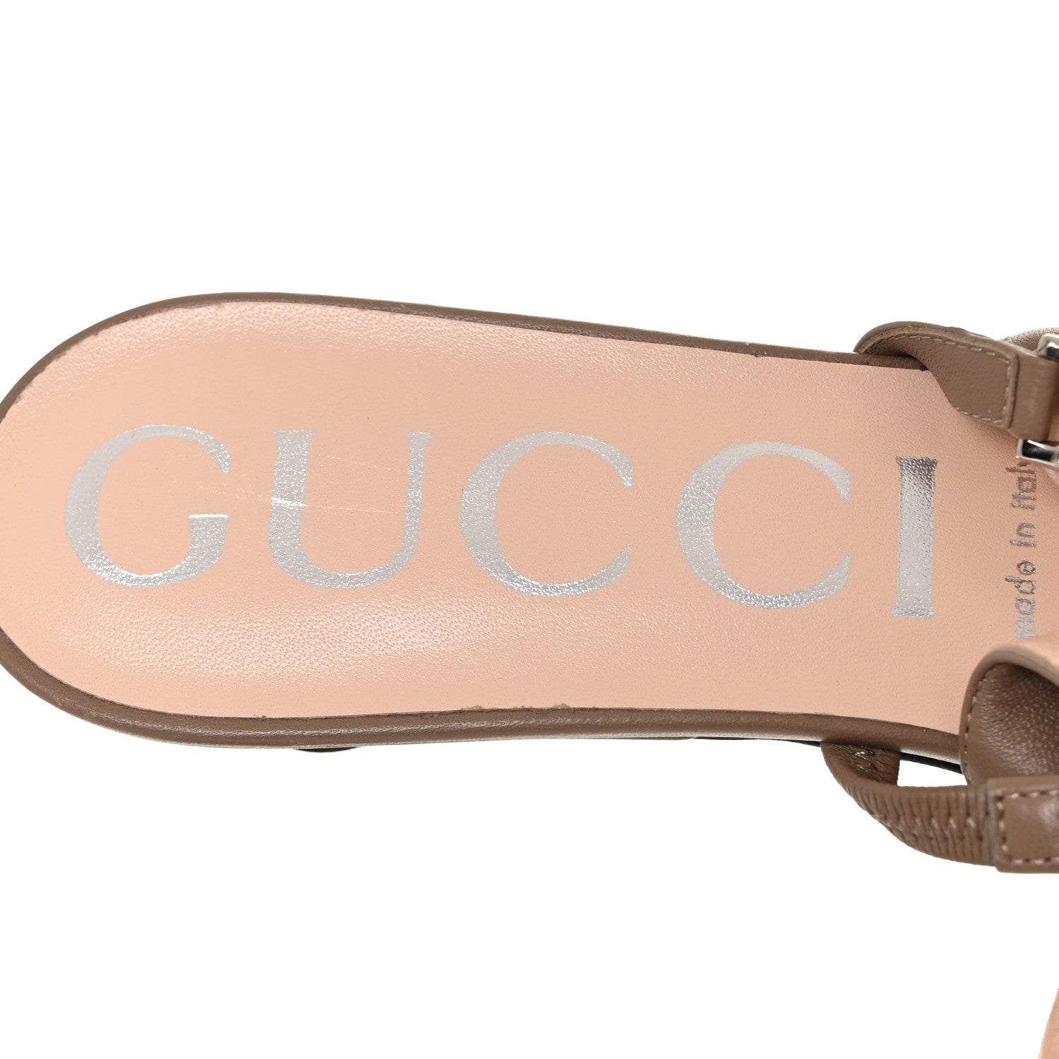 Gucci Nappa Lumiere Horsebit Chain Slingback Pumps 40 Mud 7 of 8