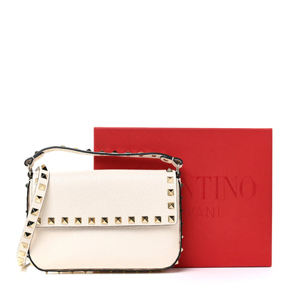 Valentino Garavani Grainy Calfskin Rockstud Crossbody Pouch Light Ivory 10 of 10