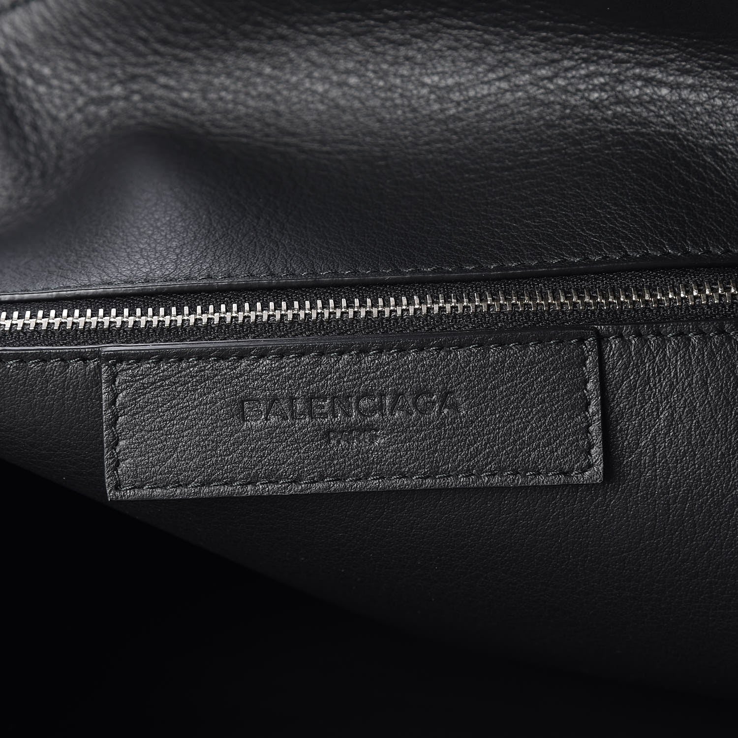 Balenciaga Calfskin Logo Medium Shopping Tote Black 6 of 7