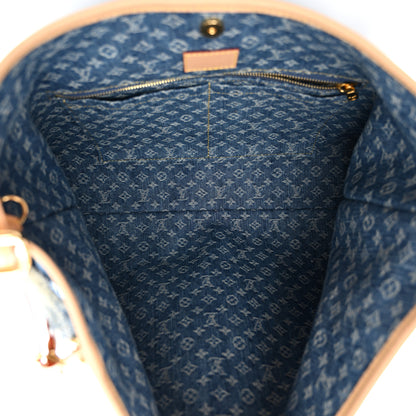 Louis Vuitton Monogram Denim CarryAll MM Blue 6 of 12