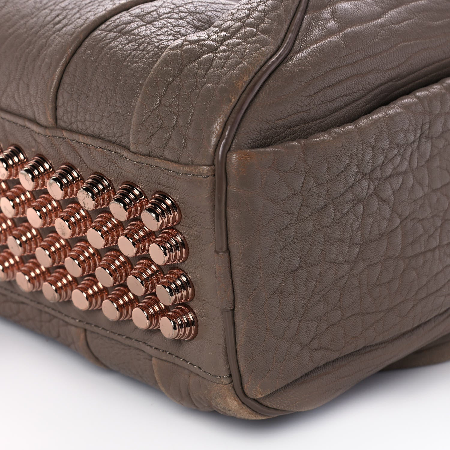 Alexander Wang Pebbled Lambskin Rockie Latte Rose Gold Hardware 8 of 10