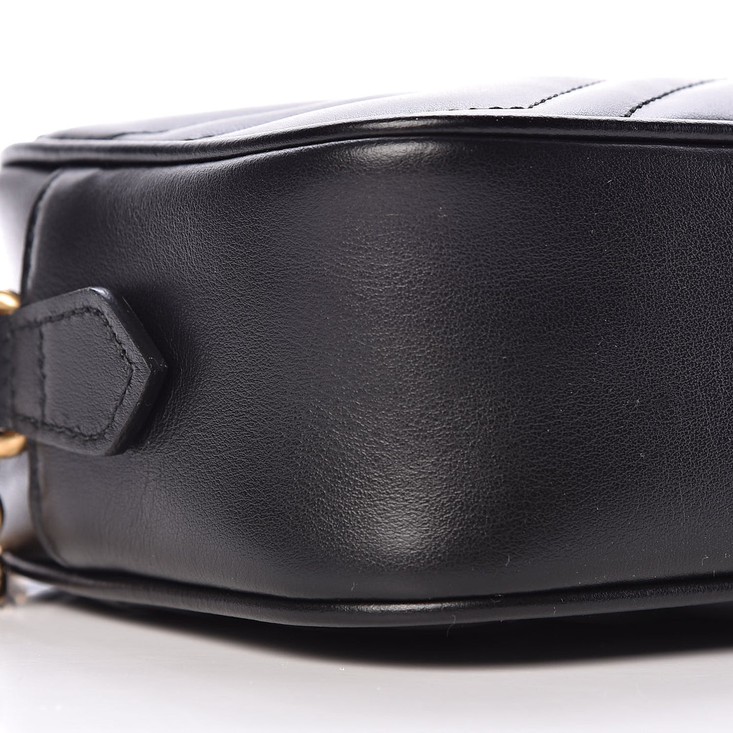 Calfskin Matelasse Mini GG Marmont Chain Shoulder Bag Black
