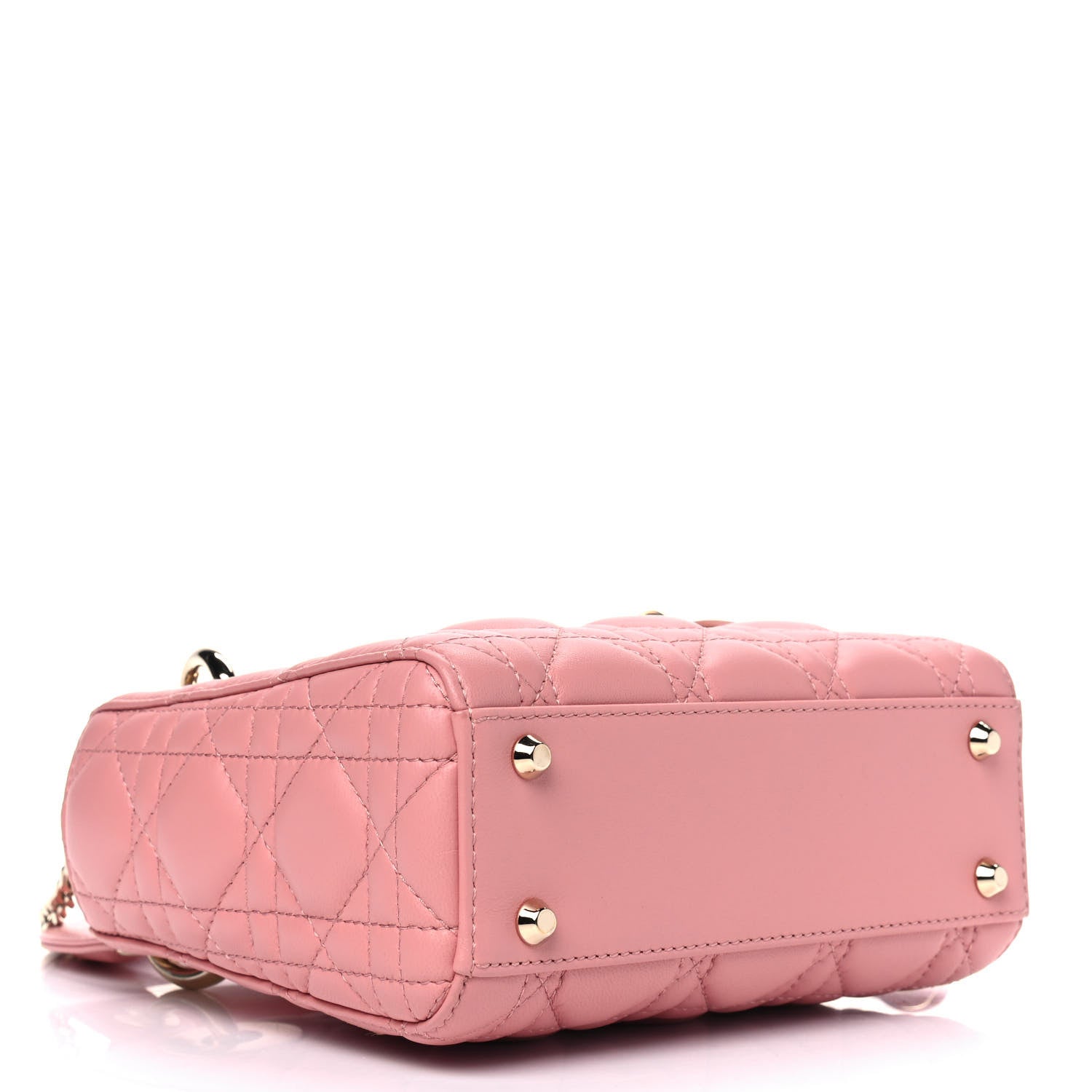 Christian Dior Lambskin Cannage Mini Lady Dior Pink 3 of 4