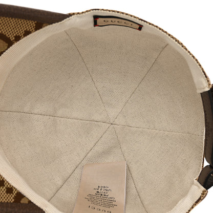 Gucci Monogram Jumbo GG Baseball Hat L 58 Camel Ebony 7 of 14