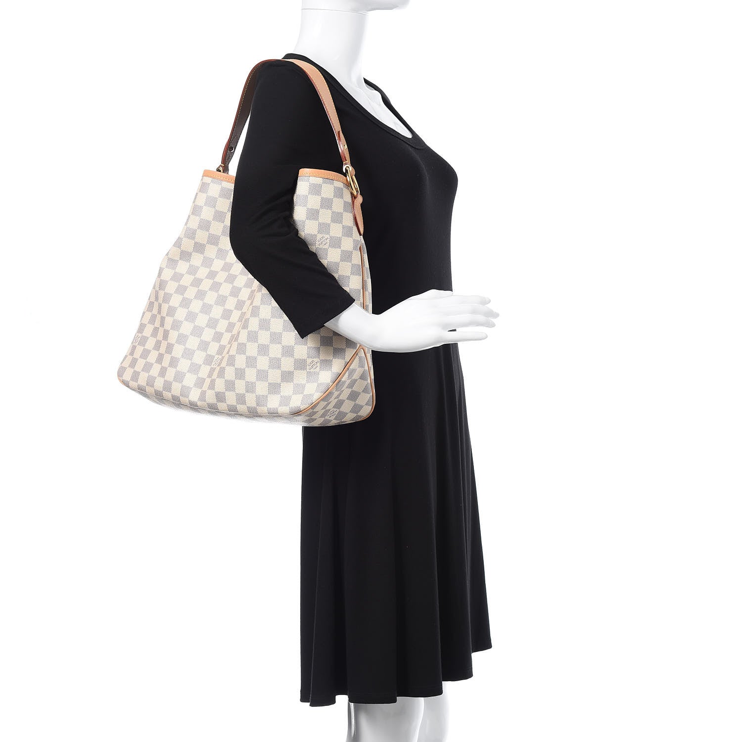 Louis Vuitton Damier Azur Delightful MM Rose Ballerine 2 of 10