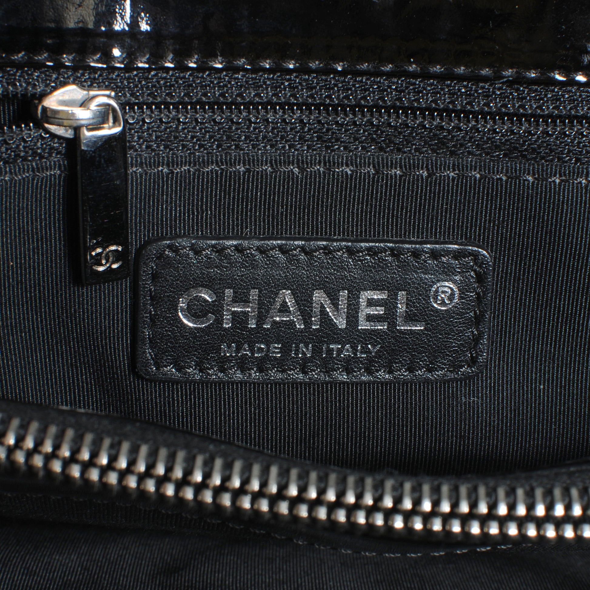 Chanel Patent Grand Shopping Tote GST Black 5 of 7