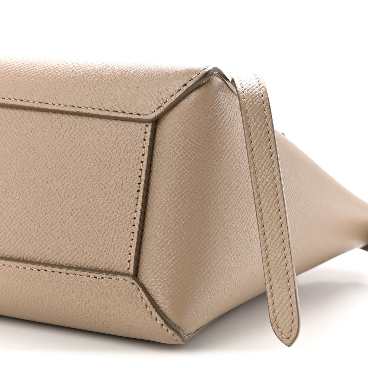 Grained Calfskin Nano Belt Bag Light Taupe