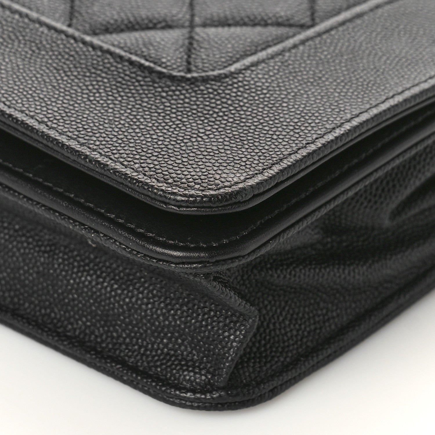 Chanel Caviar Quilted Vintage Mademoiselle Wallet On Chain WOC Black 9 of 12