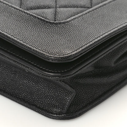 Chanel Caviar Quilted Vintage Mademoiselle Wallet On Chain WOC Black 9 of 12
