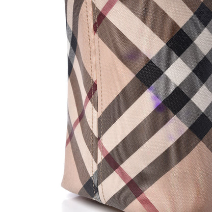 Burberry Patent Supernova Check Stanton Tote Dark Nickel 12 of 24