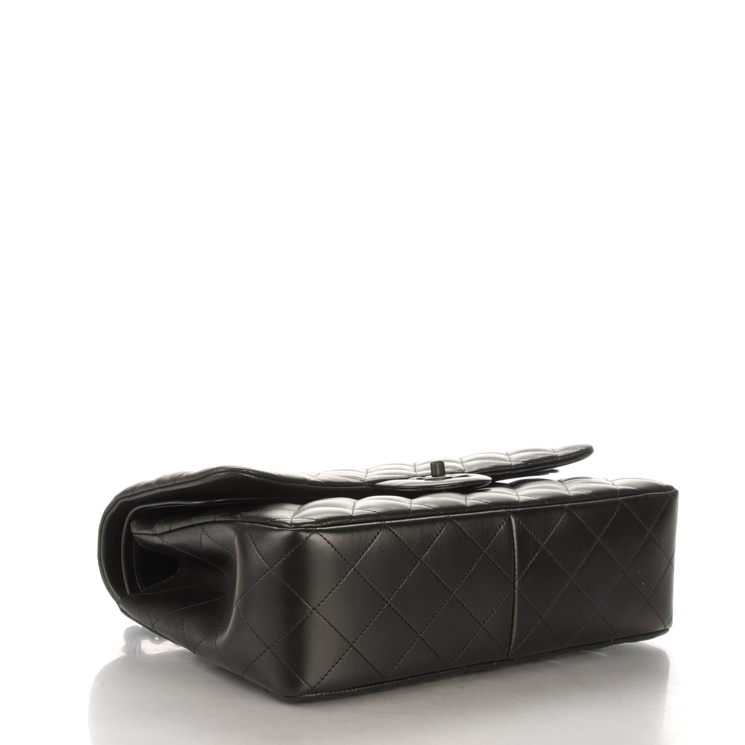 Chanel Lambskin Quilted Jumbo Double Flap So Black 4 of 9