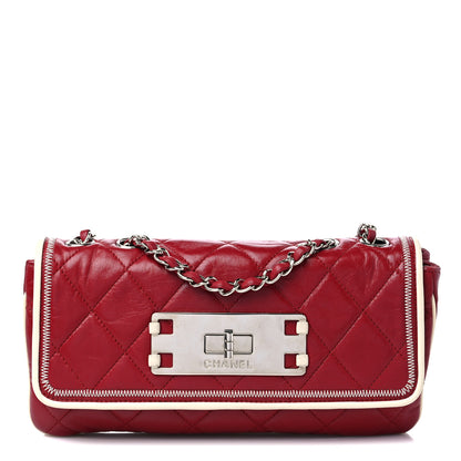 Chanel Lambskin Quilted East West Flap Red 1 of 10