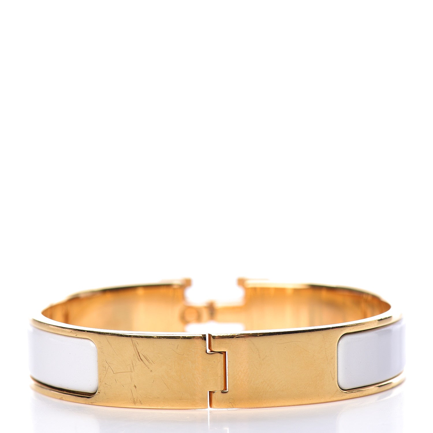Hermes Enamel Narrow Clic Clac H Bracelet PM White 3 of 5