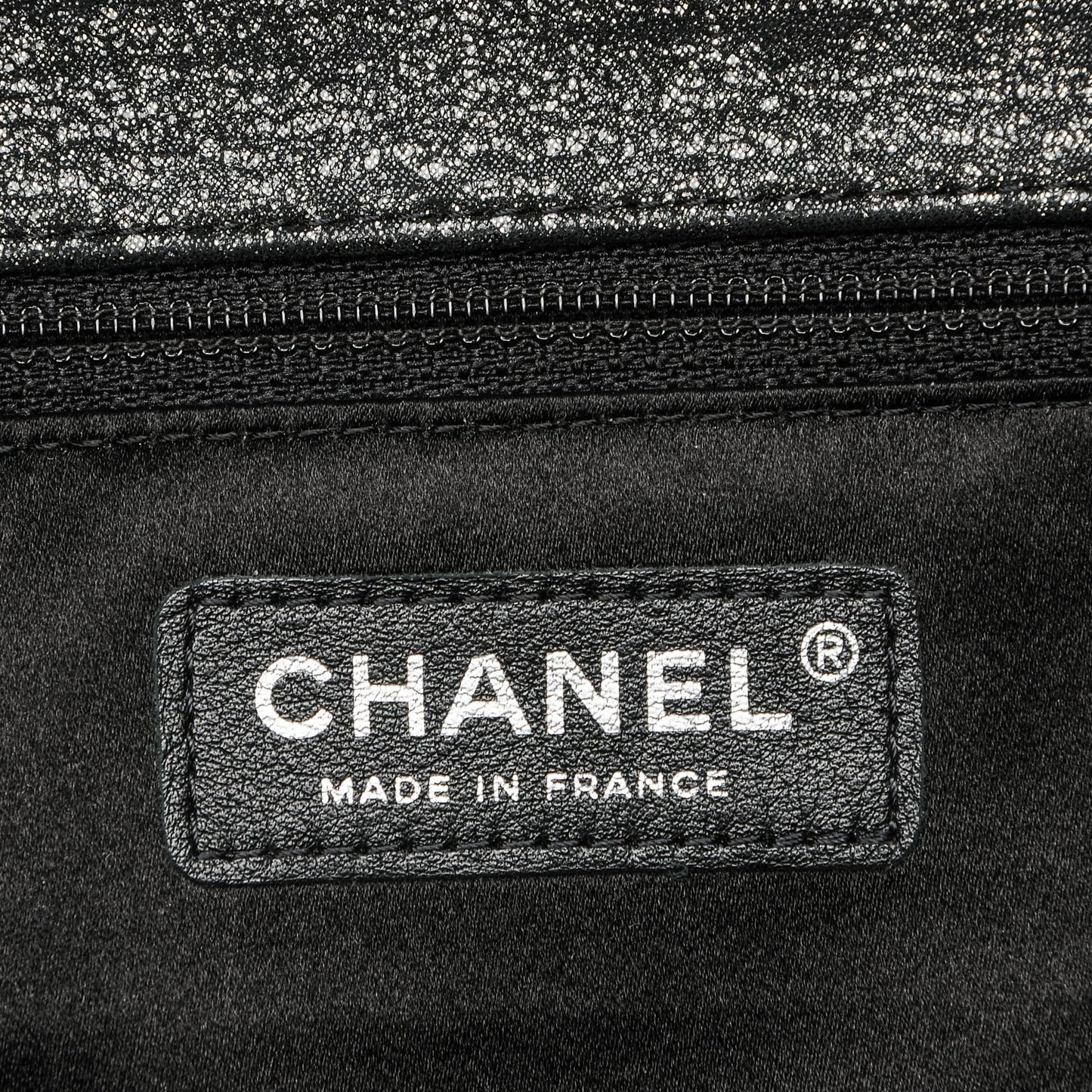 Glitter Fabric Quilted Flap Clutch With Butterfly Chain Black