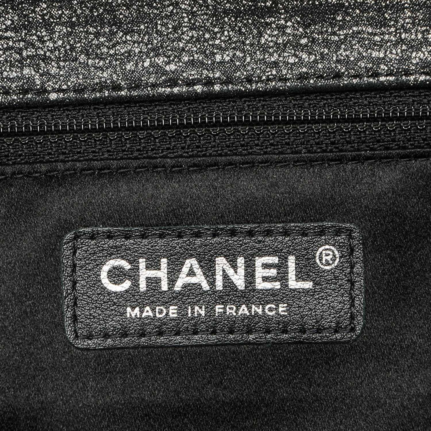 Chanel Glitter Fabric Quilted Flap Clutch With Butterfly Chain Black 6 of 7