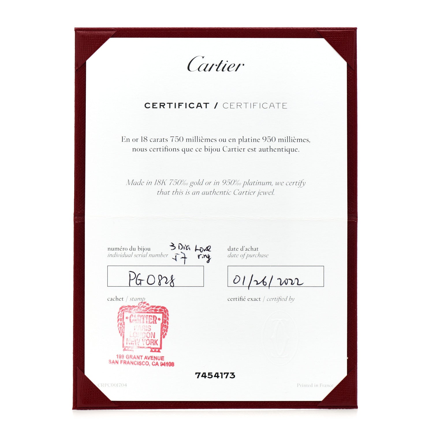 Cartier 18K Yellow Gold 3 Diamond 5.5mm LOVE Ring 57 8 5 of 5